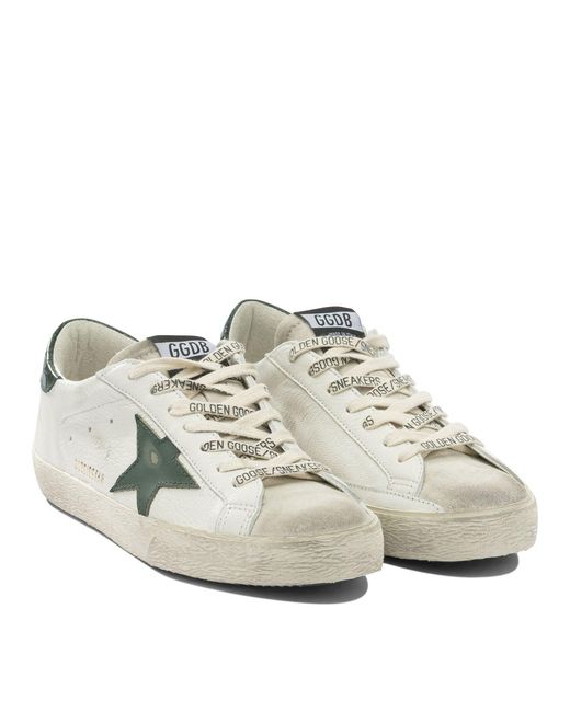 Golden Goose Deluxe Brand White "Super Star" Sneakers