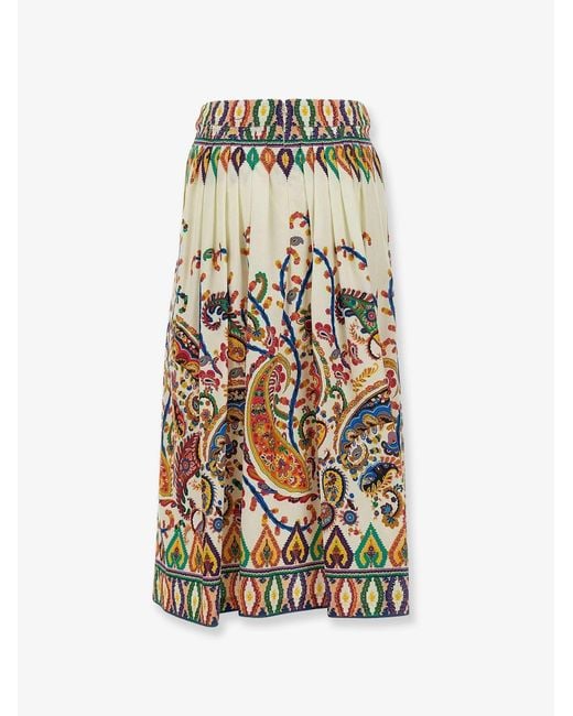 Etro White Cotton Skirt
