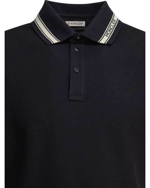 Moncler Black Polo Shirt for men
