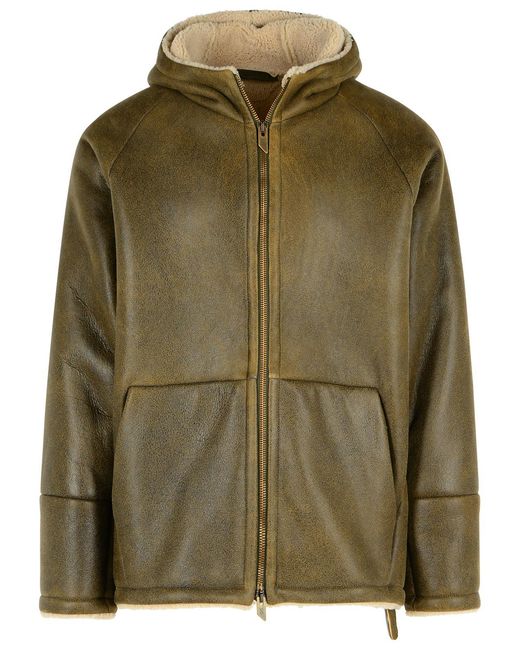 Salvatore Santoro Green Army Leather Jacket for men