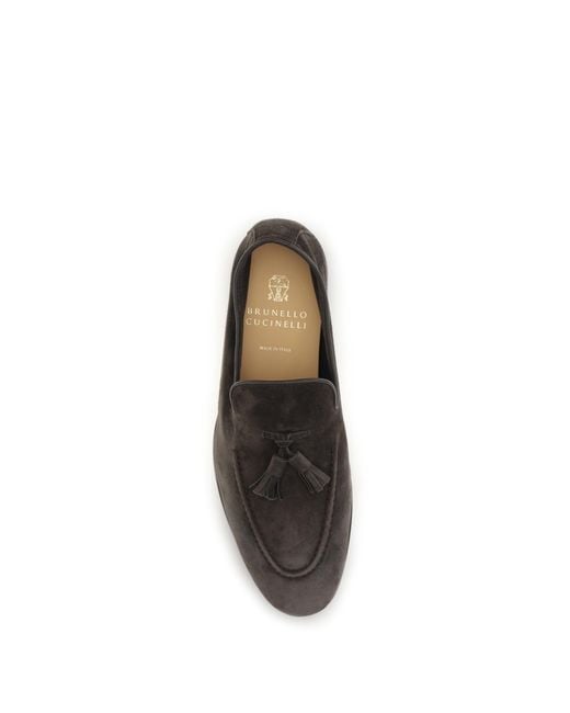 Brunello Cucinelli Multicolor Loafers Suede Tassel for men