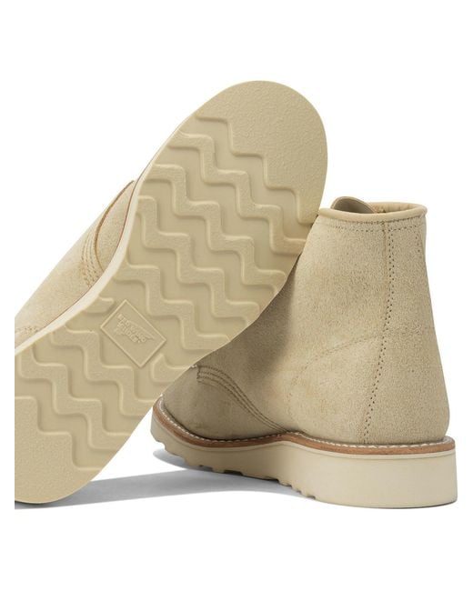 Red Wing Natural "6' Moc Toe 3328 Cream Abilen" Lace-Up Ankle Boots