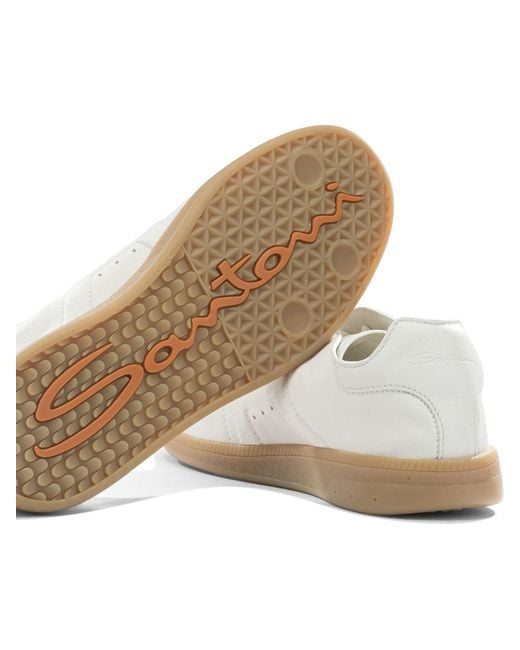 Santoni White "Oly" Sneakers for men