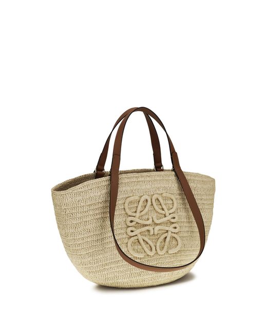 Loewe Metallic X Paula's Ibiza Medium Eclipse Raffia Handbag Natural/Tan