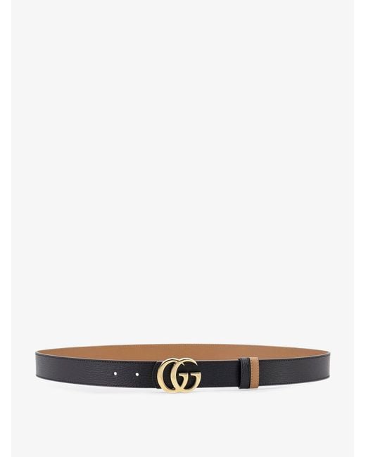 Gucci White Gg Marmont Leather Belt