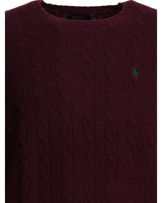 Polo Ralph Lauren Purple Wool And Cashmere Sweater for men