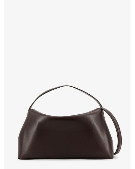 Totême  Brown T-Lock Leather Shoulder Bag