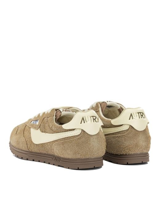 Autry Brown Windspin Low-Top Sneakers