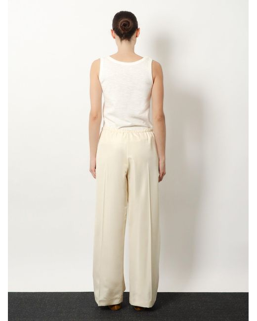 The Row Natural Beta Silk Trousers