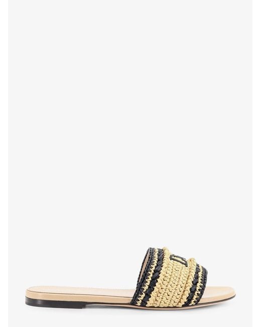 Dior Natural Dior Dior Woven Dioriviera Technical Fabric And Crochet Raffia Sandals