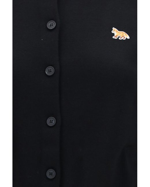 Maison Kitsuné Black Baby Fox Cardigan
