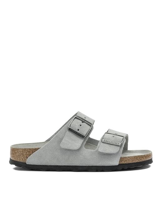 Birkenstock White "Arizona" Low Sandals