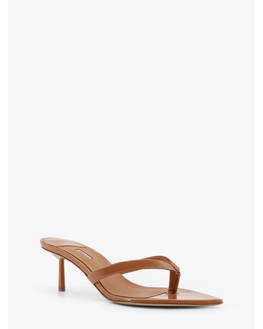 Le Silla Brown Sandals Gisele Patent Leather