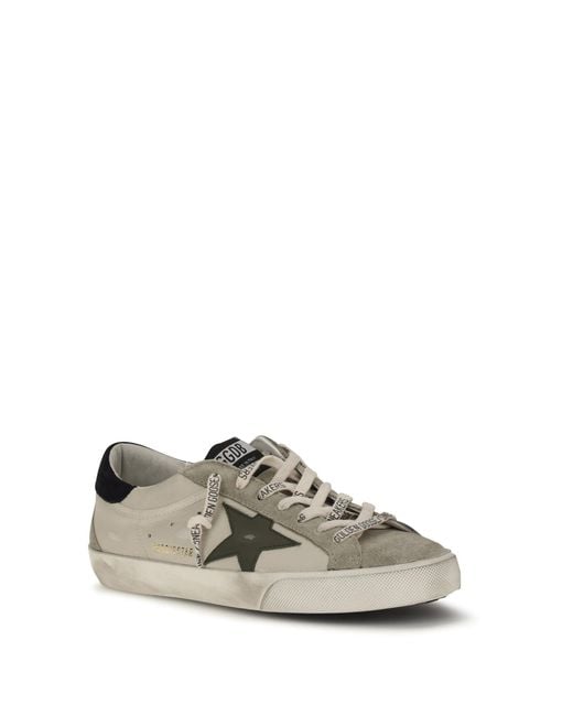 Golden Goose Deluxe Brand White Super Star Sneakers Cream/ /Dark for men
