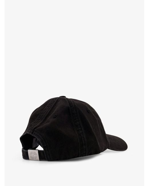 Stone Island Black Cotton Hat for men