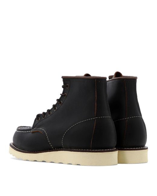 Red Wing Black "Classic Moc" Lace-Up Boots for men