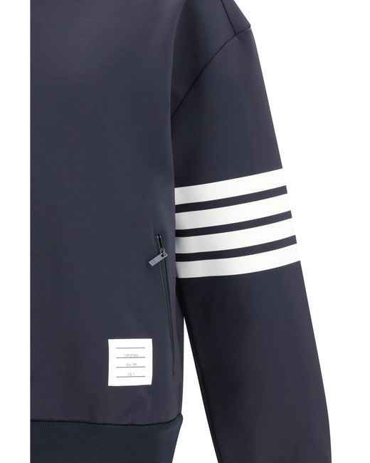 Thom Browne Blue Zipped Bomber Jacket for men