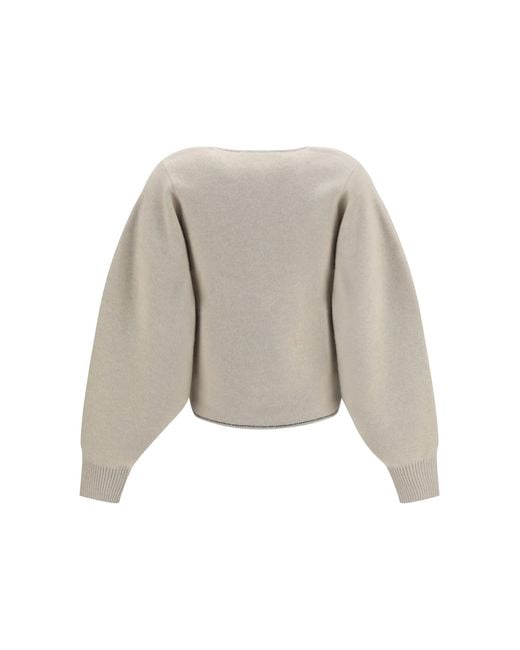 Jacquemus Natural Tempo Wool-Cashmere Cardigan Light