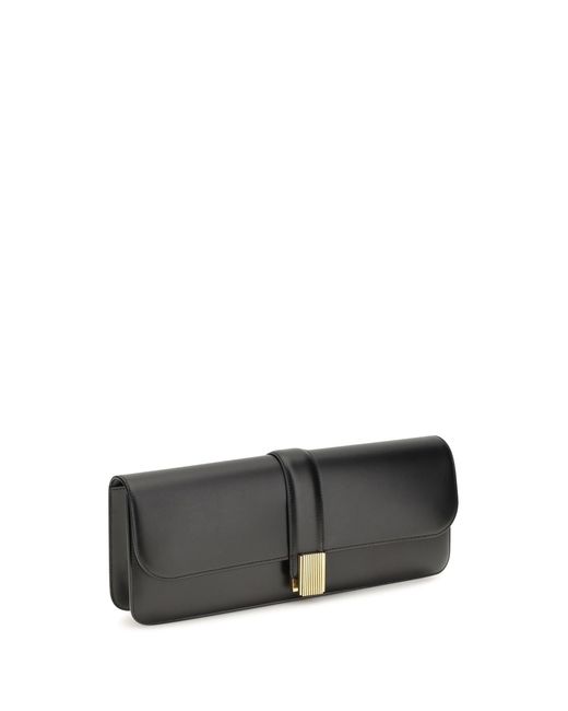 Khaite White Clutch Blake Box Calf Leather