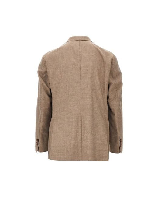 BRERAS Milano Natural 'Arezzo' Wool Double-Breasted Jacket for men