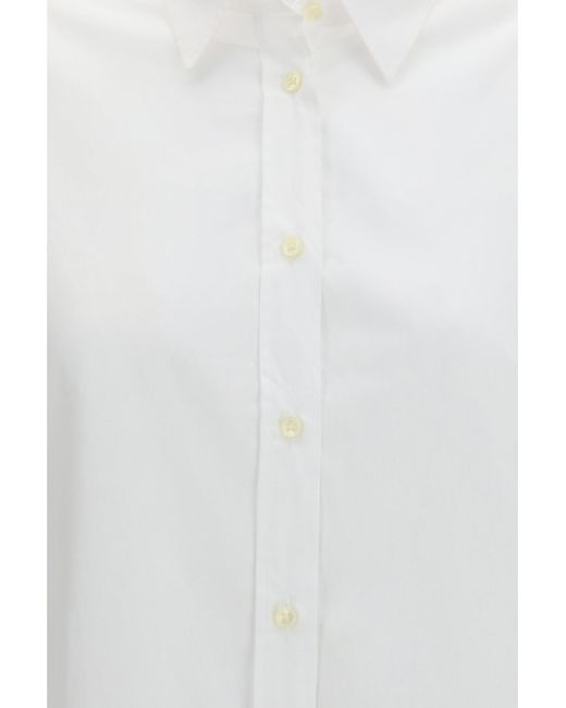 Deperlu White Giorgia Cotton Shirt