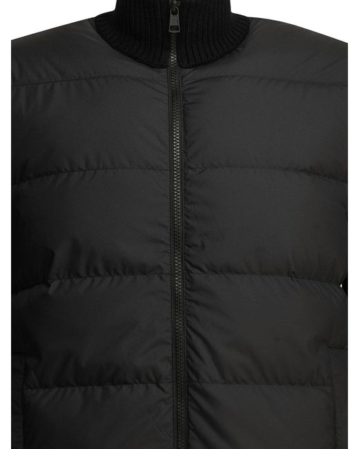 Moncler Black Padded Cardigan for men