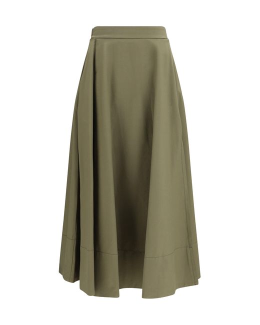 Cruna Green Long Full Skirt