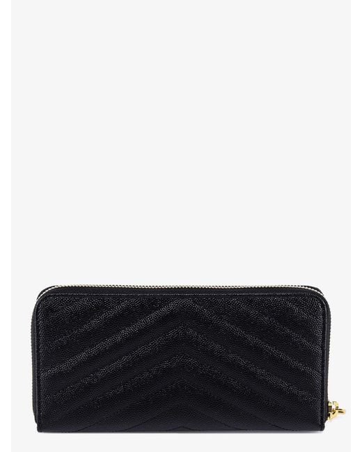 Saint Laurent Black Leather Wallet
