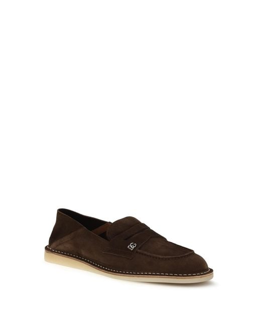 Dolce & Gabbana Multicolor Suede Loafers for men
