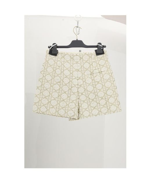 Dior White Dior Short/Jupe Db-Tweed Cannage Or