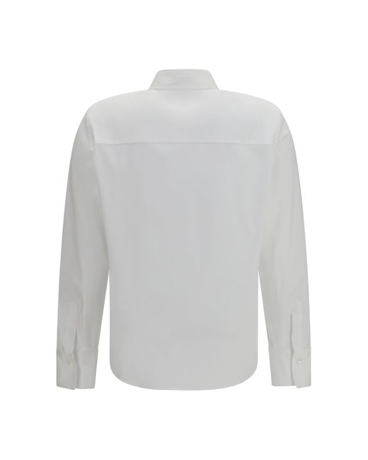 Brunello Cucinelli White Stretch Cotton Poplin Shirt