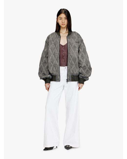 DIESEL White Cotton Blend Trousers