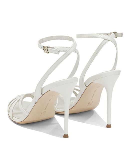Sergio Levantesi White Leather Sandals