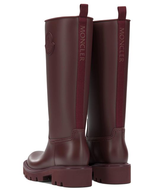 Moncler Red "Kickstream High" Rain Boots