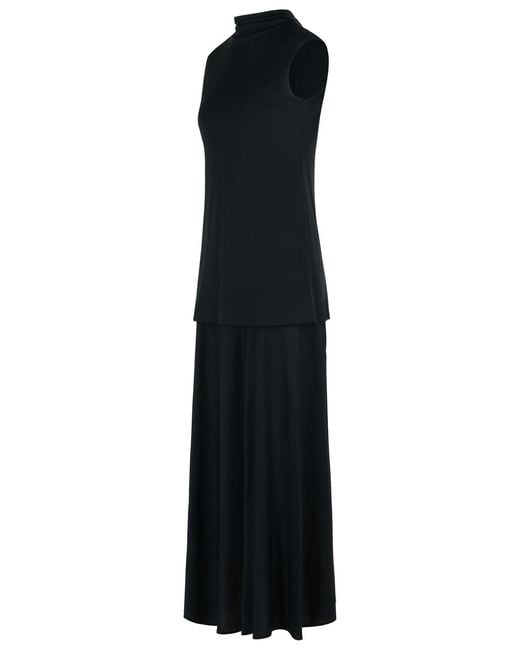 Jil Sander Black Viscose Blend Dress