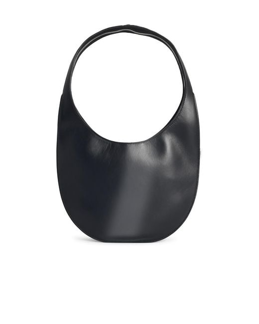 Coperni Black Medium Soft 'Swipe' Lear Bag