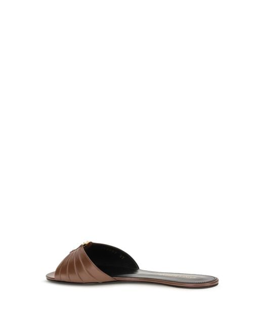 Saint Laurent Brown Babylone Mules Aesthetic