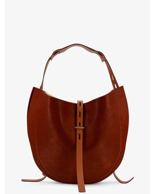 MINOBOSSI Brown Pony Skin Shoulder Bag