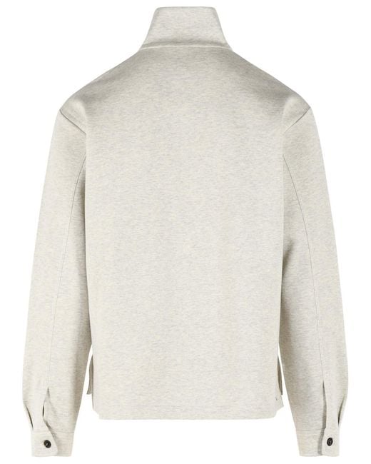 Tom Ford White Ivory Cotton Blend Sweater for men
