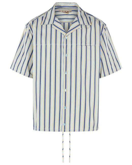 Marni Blue Cotton Shirt for men