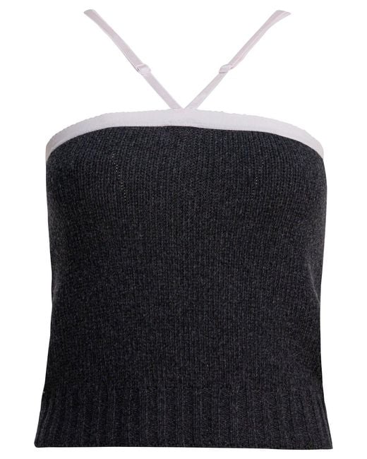 Prada Black Wool And Cashmere Top
