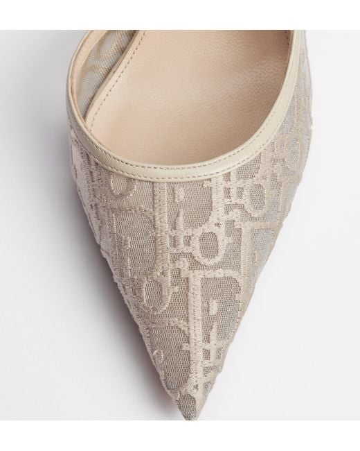 Dior White Aable 80Mm Slingback Pumps