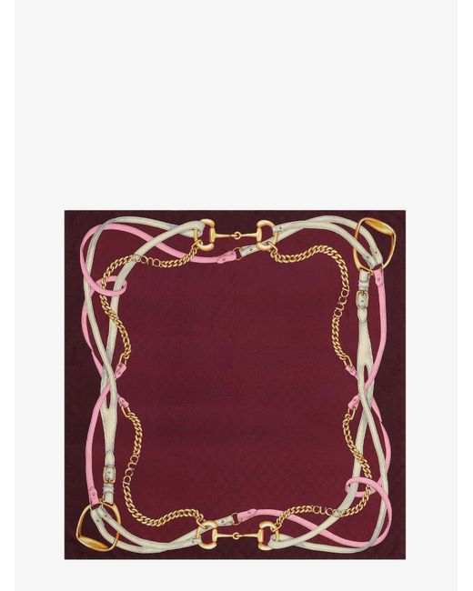 Women's Red Silk Foulard