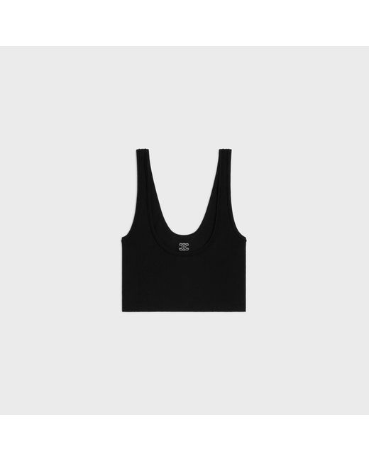 Céline Black Triomphe Cotton Brassière