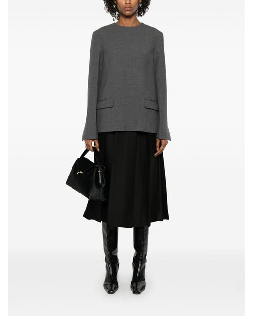Totême Gray Mélange Effect Blouse