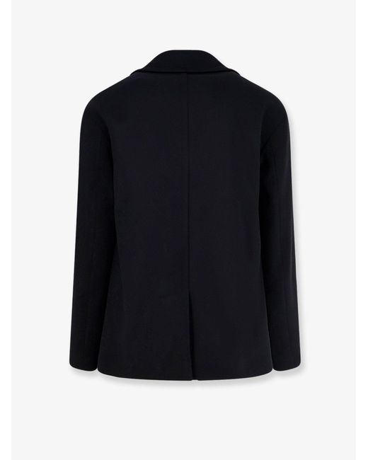 Hevò Black Orno Virgin Wool Blend Coat for men