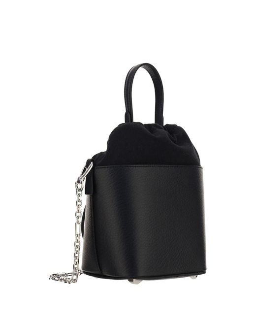 Margiela Black Leather Bucket Bag