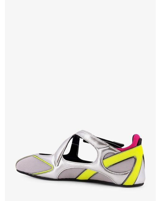 The Attico White Floor 01 Nylon Ballerinas