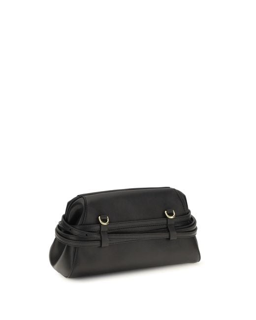 Moschino Black Belt-Detail Clutch