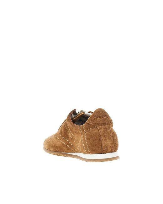 Totême Brown Suede Leather Sneakers